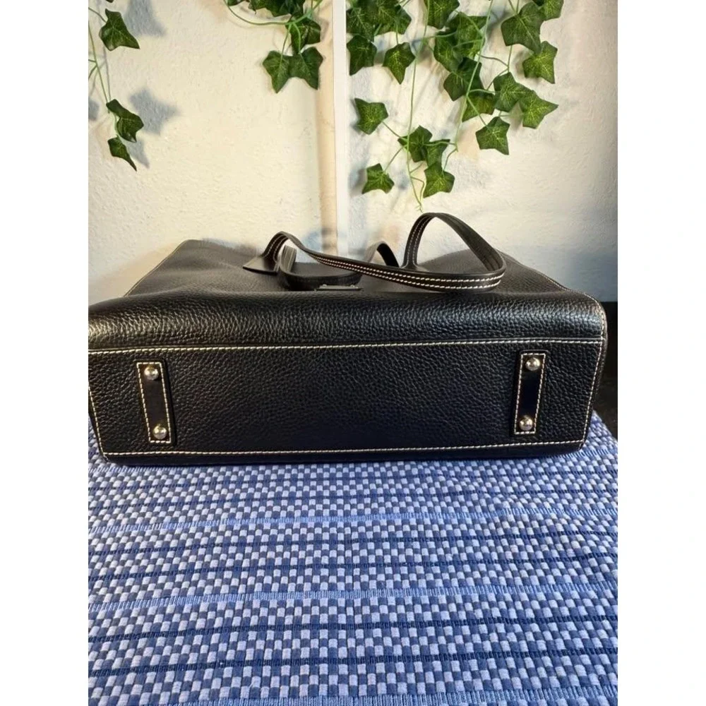 Dooney & Bourke Black pebbled leather Ashton tote